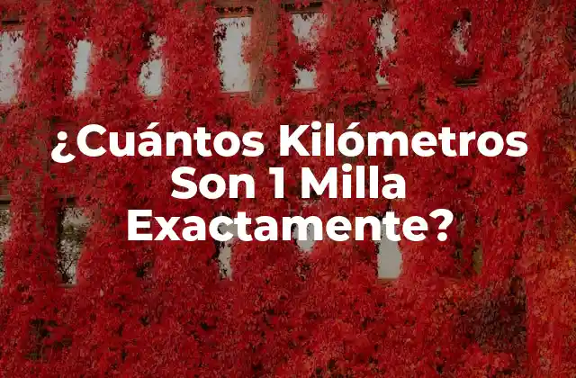 ¿Qué es una Milla?