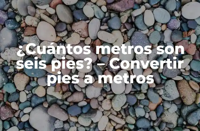 ¿cuántos Metros Son Seis Pies? – Convertir Pies a Metros