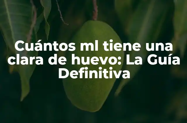 Cuántos ml tiene una clara de huevo: La respuesta sorprendente
