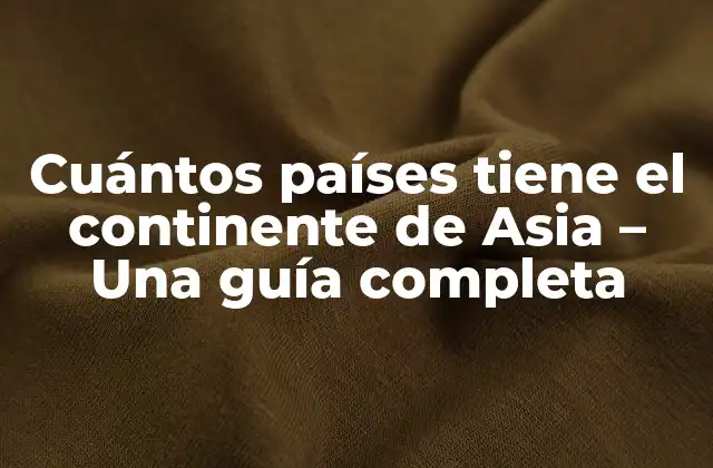 La definición de un país en Asia