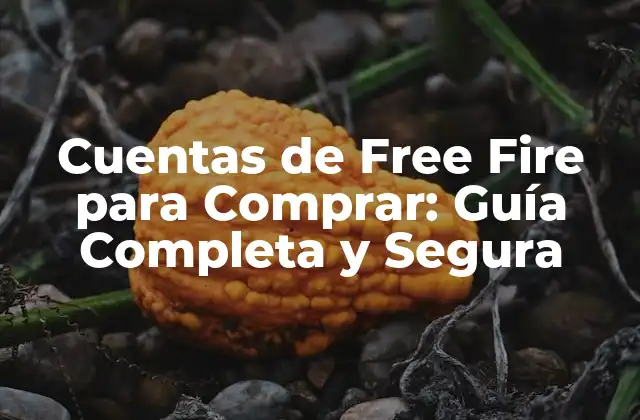 Cuentas de Free Fire para Comprar: Guía Completa y Segura