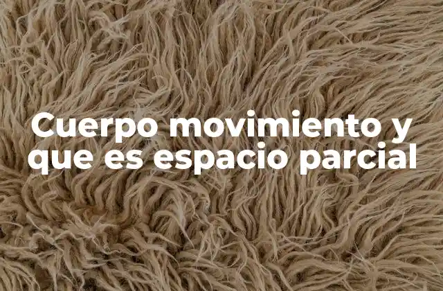 Cuerpo Movimiento y que es Espacio Parcial