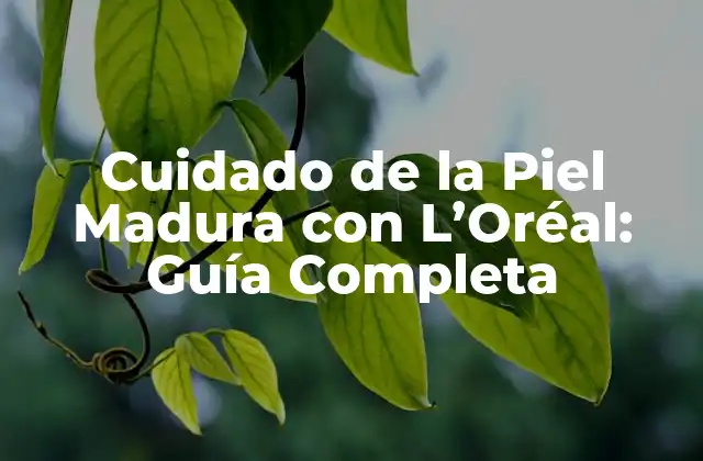 Cuidado de la Piel Madura con L’oréal: Guía Completa