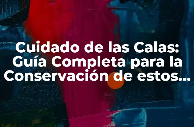 Cuidado de las Calas: Guía Completa para la Conservación de Estos Ecosistemas