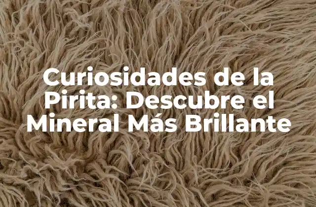 Curiosidades de la Pirita: Descubre el Mineral Más Brillante