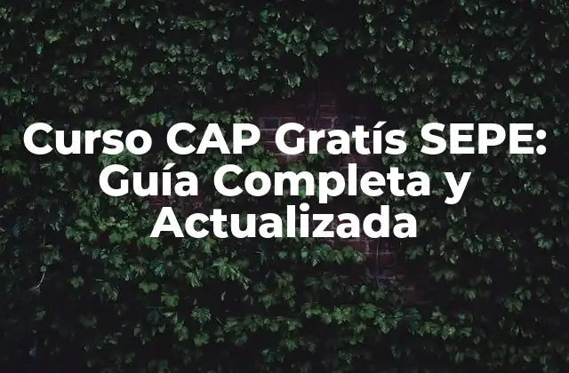 Curso Cap Gratís Sepe: Guía Completa y Actualizada 2 ¿Qué es el Curso CAP y por qué es tan importante?