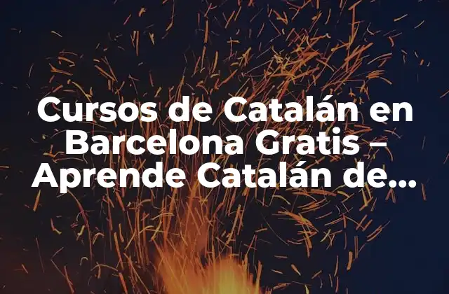 Cursos de Catalán en Barcelona Gratis - Aprende Catalán de Forma Gratuita 2 ¿Por qué Aprender Catalán en Barcelona es tan Importante?