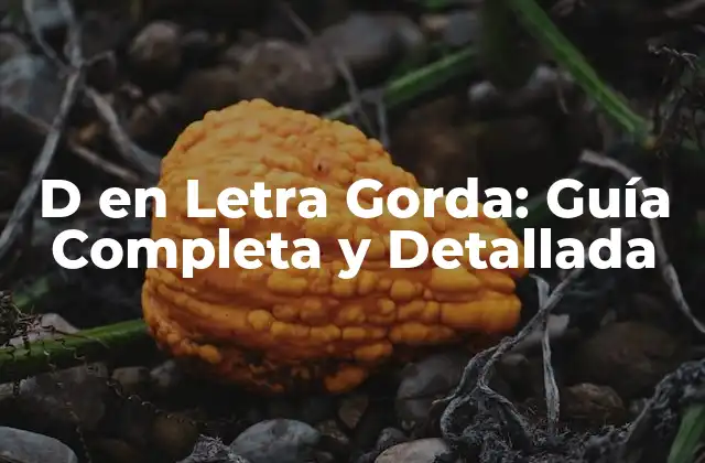 Orígenes y Evolución de la D en Letra Gorda