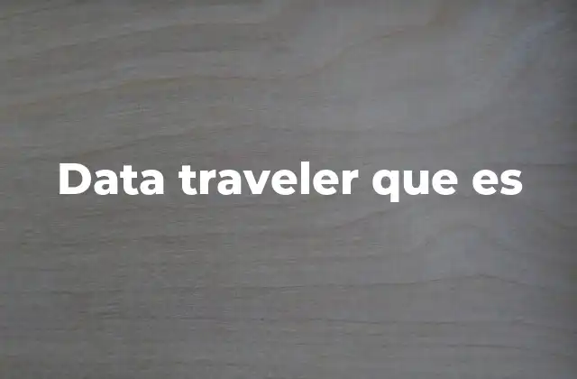Data Traveler que es