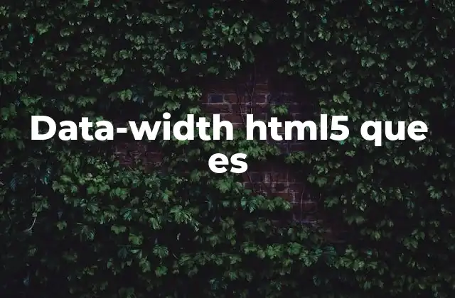Data-width Html5 que es