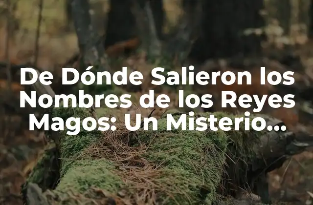 De Dónde Salieron los Nombres de los Reyes Magos: un Misterio Desvelado