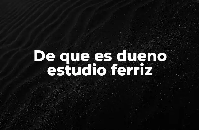 De que es Dueno Estudio Ferriz