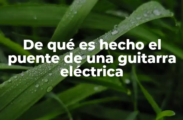 De Qué es Hecho el Puente de una Guitarra Eléctrica