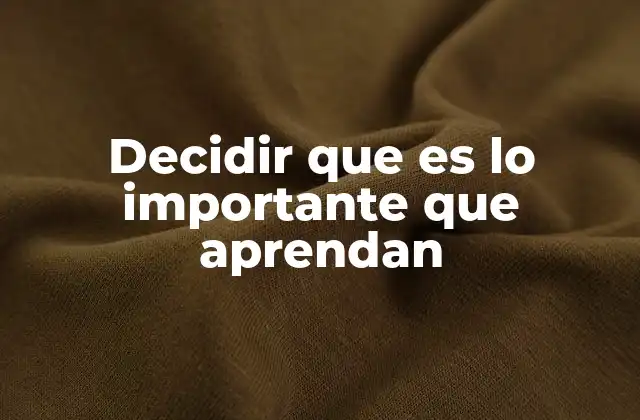 La importancia de la definición de objetivos educativos