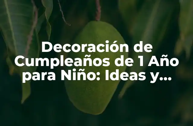 Decoración de Cumpleaños de 1 Año para Niño: Ideas y Consejos