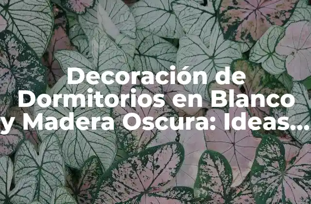 Decoración de Dormitorios en Blanco y Madera Oscura: Ideas y Estilos 2 Ventajas de la Combinación de Blanco y Madera Oscura en el Dormitorio