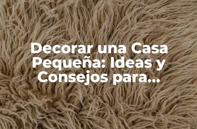 Decorar una Casa Pequeña: Ideas y Consejos para Maximizar el Espacio