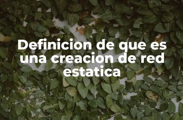 Características de una red estática