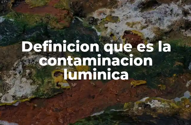 Definicion que es la Contaminacion Luminica