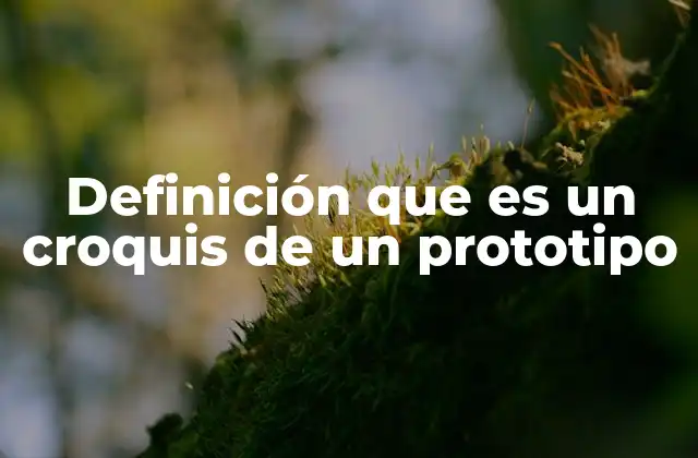 Definición que es un Croquis de un Prototipo