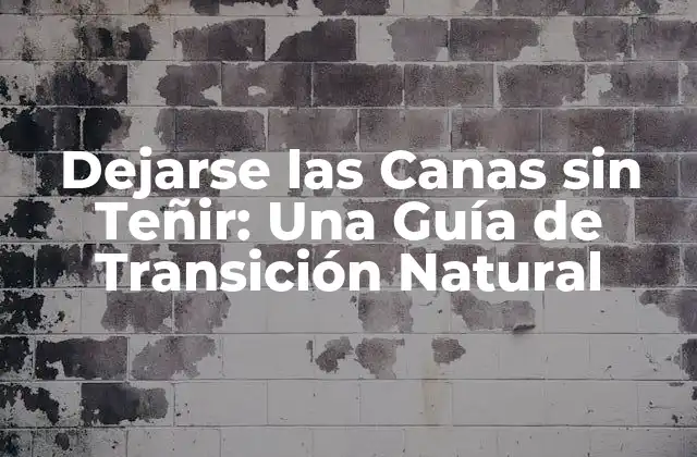 Dejarse las Canas sin Teñir: una Guía de Transición Natural