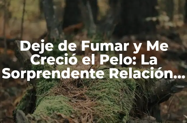 Deje de Fumar y Me Creció el Pelo: la Sorprendente Relación entre el Tabaco y el Crecimiento Del Pelo