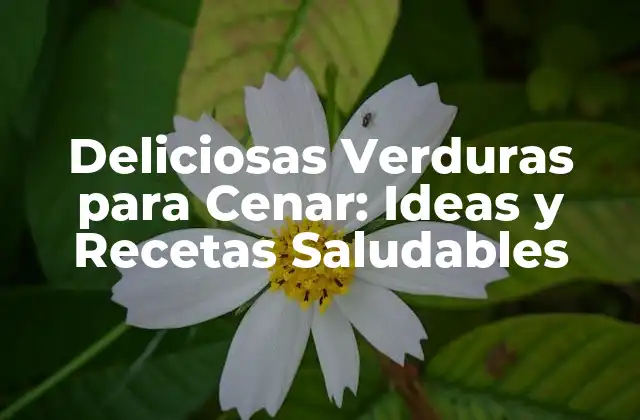Deliciosas Verduras para Cenar: Ideas y Recetas Saludables