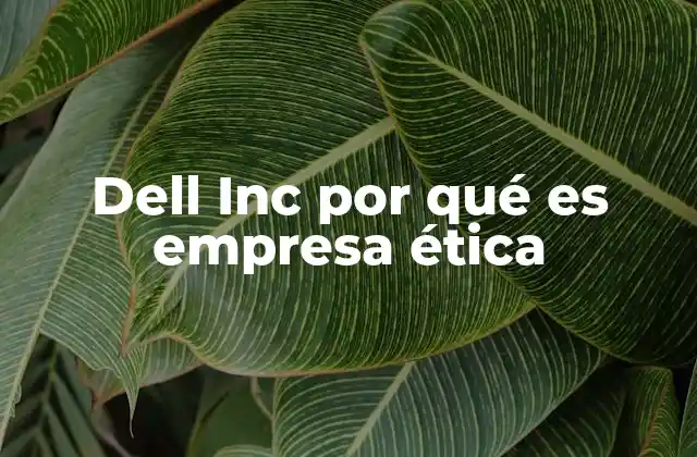 Dell Inc por Qué es Empresa Ética