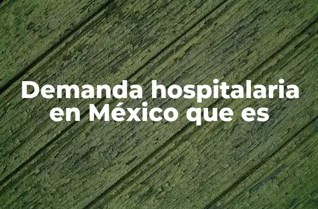 Demanda Hospitalaria en México que es
