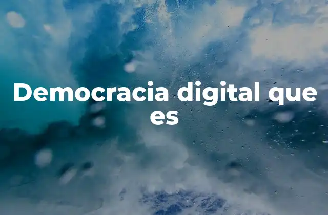Democracia Digital que es