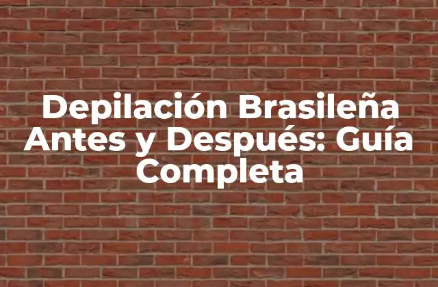 Depilación Brasileña Antes y Después: Guía Completa