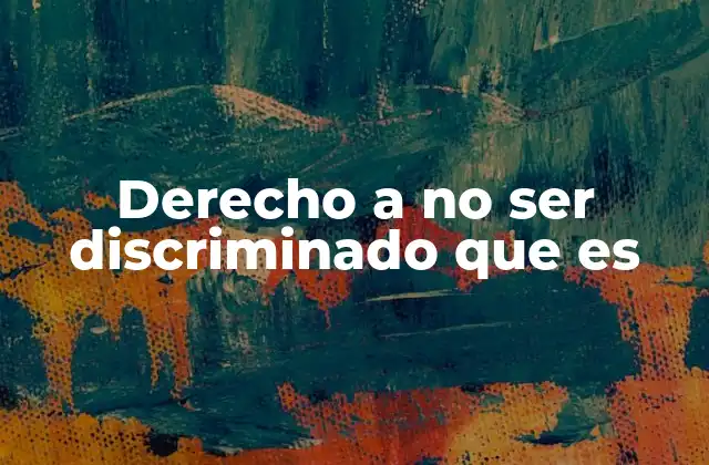 La importancia del respeto a la diversidad como base del derecho a no ser discriminado