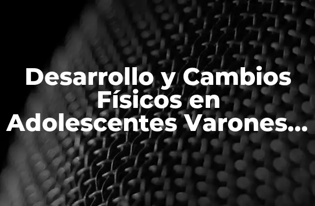 Desarrollo y Cambios Físicos en Adolescentes Varones a los 15 Años