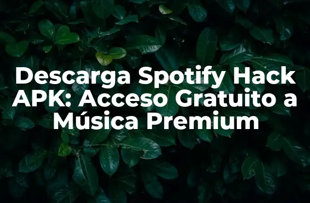 Descarga Spotify Hack Apk: Acceso Gratuito a Música Premium