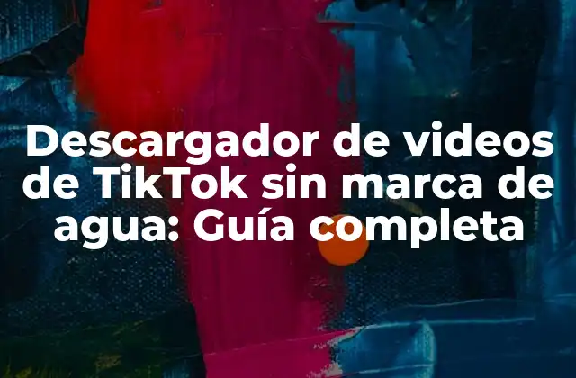 Descargador de Videos de Tiktok sin Marca de Agua: Guía Completa