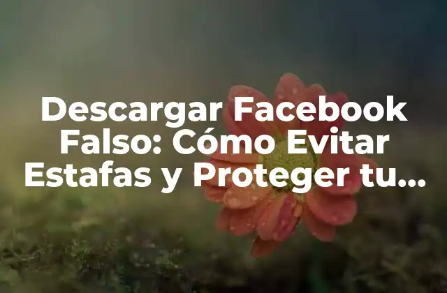 Descargar Facebook Falso: Cómo Evitar Estafas y Proteger Tu Privacidad