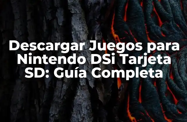 Descargar Juegos para Nintendo Dsi Tarjeta Sd: Guía Completa