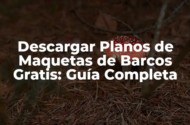 Descargar Planos de Maquetas de Barcos Gratis: Guía Completa