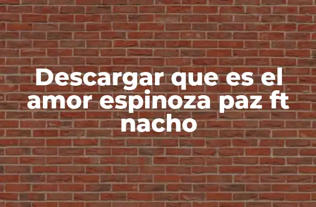Descargar que es el Amor Espinoza Paz Ft Nacho