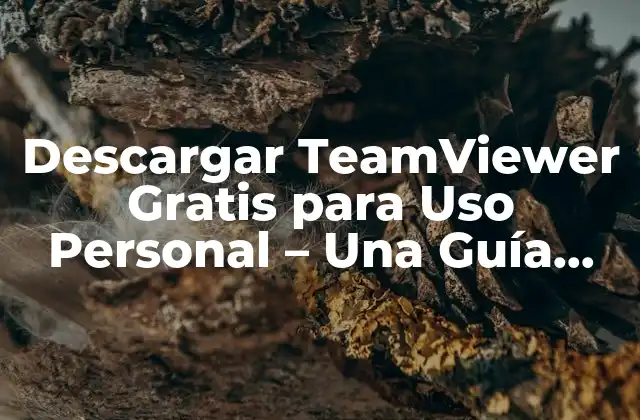 Descargar Teamviewer Gratis para Uso Personal – una Guía Completa
