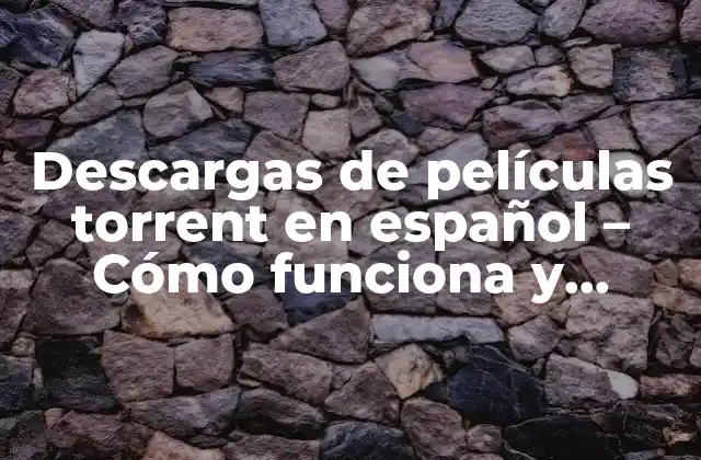 Descargas de Películas Torrent en Español – Cómo Funciona y Opciones Seguras