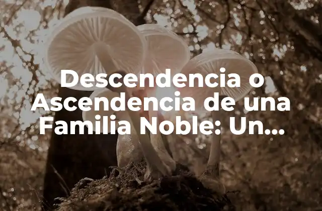 Descendencia o Ascendencia de una Familia Noble: un Legado de Honor y Tradición
