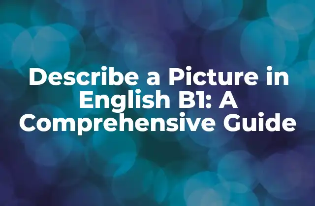 What is Describe a Picture in English B1?