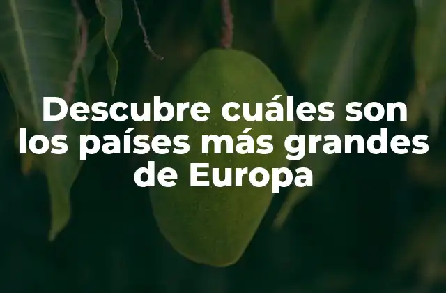 Descubre Cuáles Son los Países Más Grandes de Europa