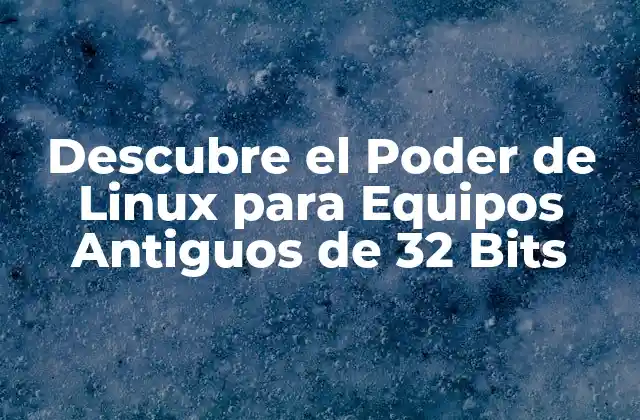 Descubre el Poder de Linux para Equipos Antiguos de 32 Bits