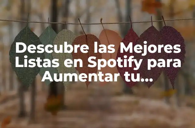 Descubre las Mejores Listas en Spotify para Aumentar Tu Productividad Yplacer Musical