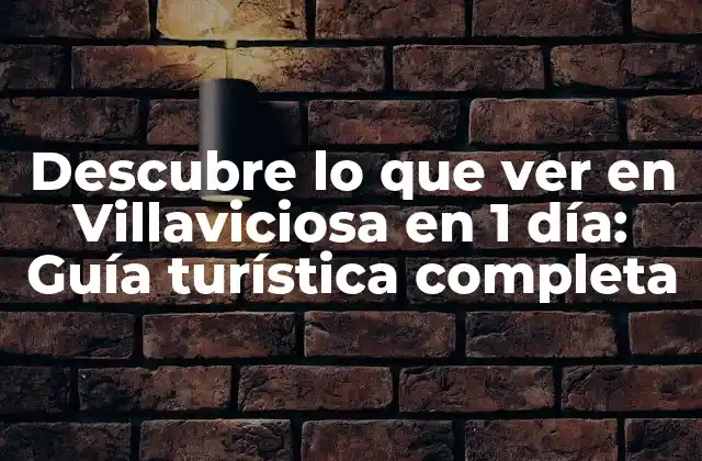 Descubre Lo que Ver en Villaviciosa en 1 Día: Guía Turística Completa