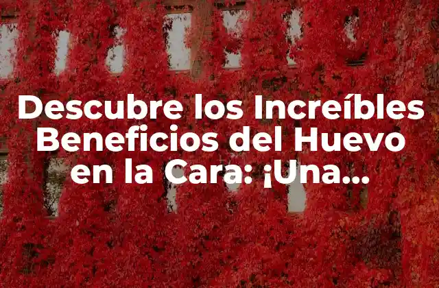 Descubre los Increíbles Beneficios Del Huevo en la Cara: ¡una Revolución en la Belleza!