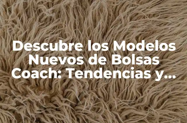 Descubre los Modelos Nuevos de Bolsas Coach: Tendencias y Estilos de la Temporada