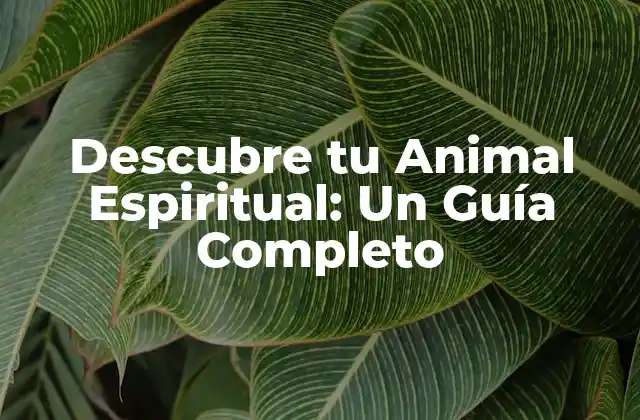 Descubre Tu Animal Espiritual: un Guía Completo